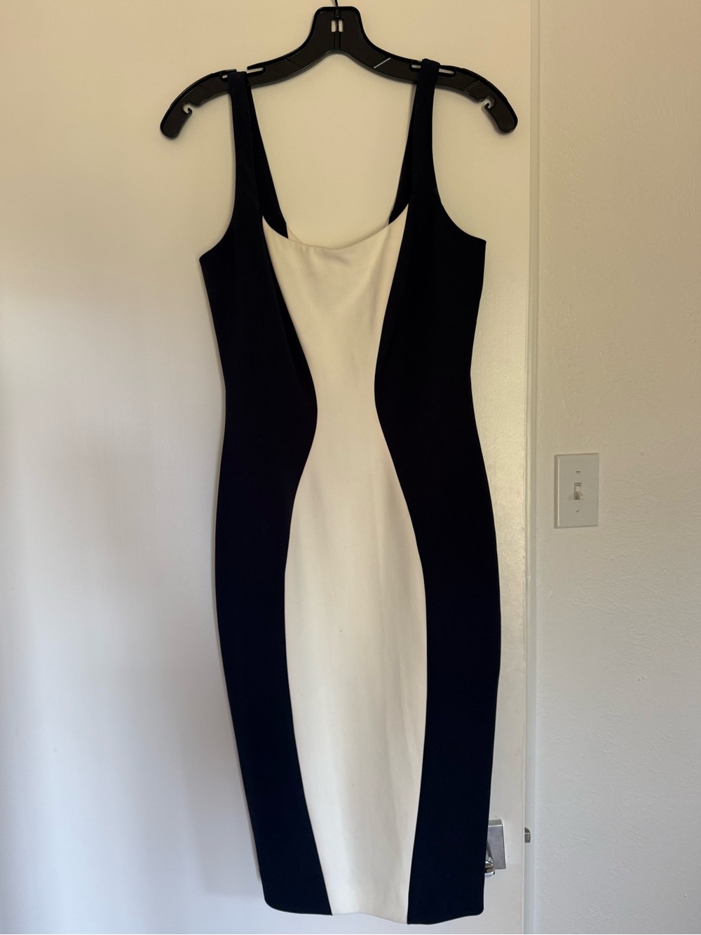 Elizabeth & James Navy and Ivory midi dress